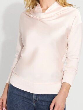 nwt WHITE HOUSE BLACK MARKET satin mix snit top in pink s small